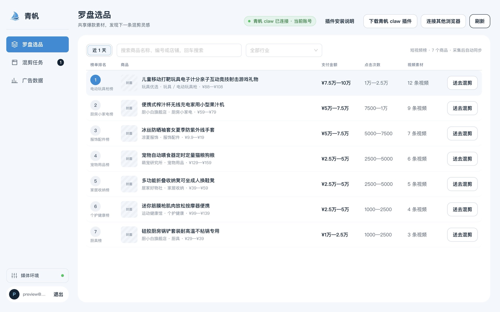 罗盘选品